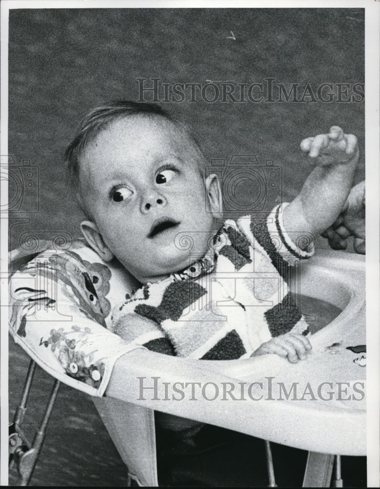 1973 Press Photo Keith Matla, 11 month old, of Middleburg Heights, OH