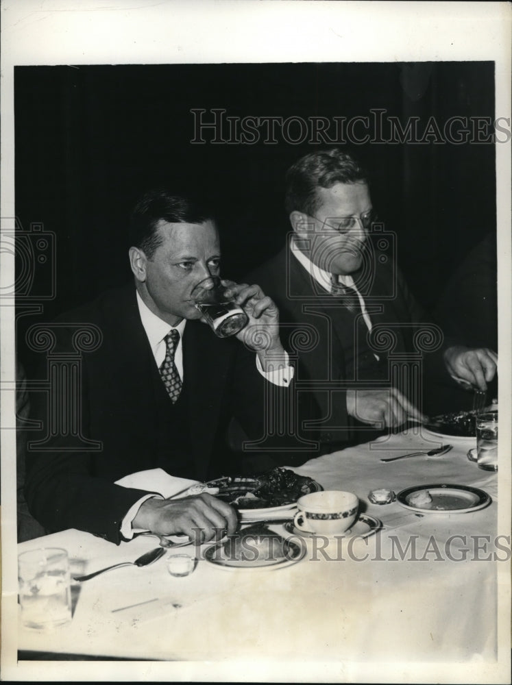 1934 Press Photo Pittsburgh Mayor William McNair & Judge Frank Smith