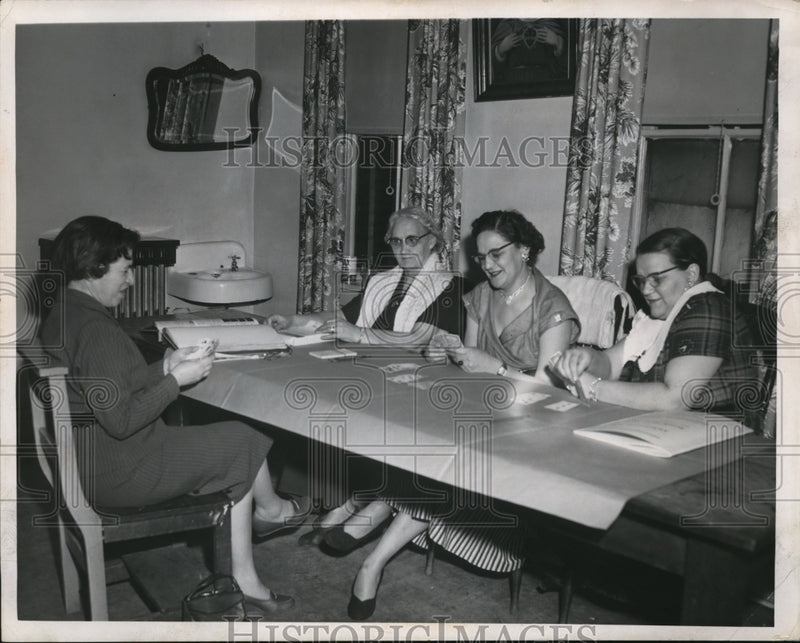 Load image into Gallery viewer, 1956 Press Photo Mrs. Ralph Borkin, Mary Joyce, Evelyn Schetterer M. Klesch
