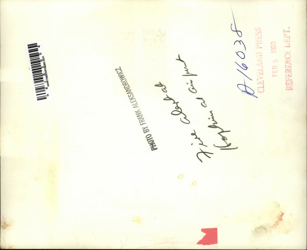 1960 Press Photo Fire at Cleveland Hopkins Airport