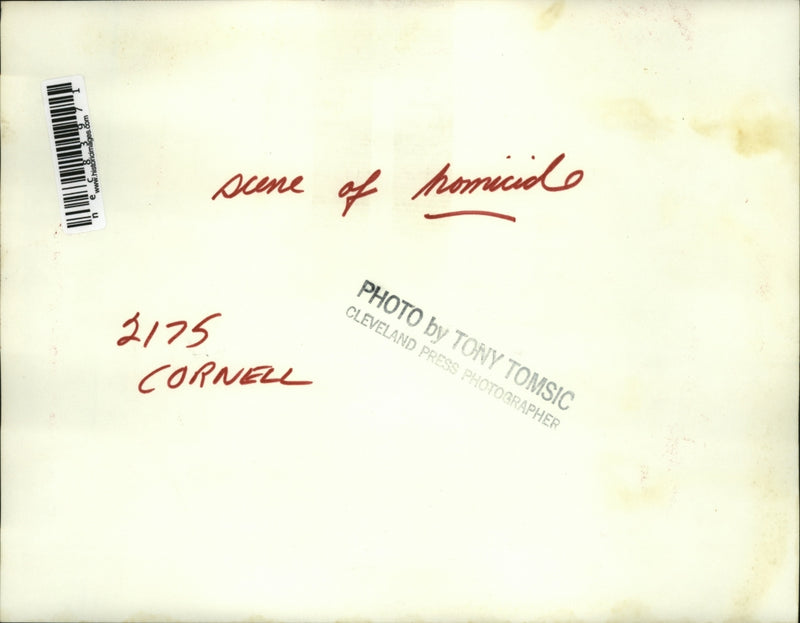 Load image into Gallery viewer, Press Photo 2175 Cornell Scene of homicide

