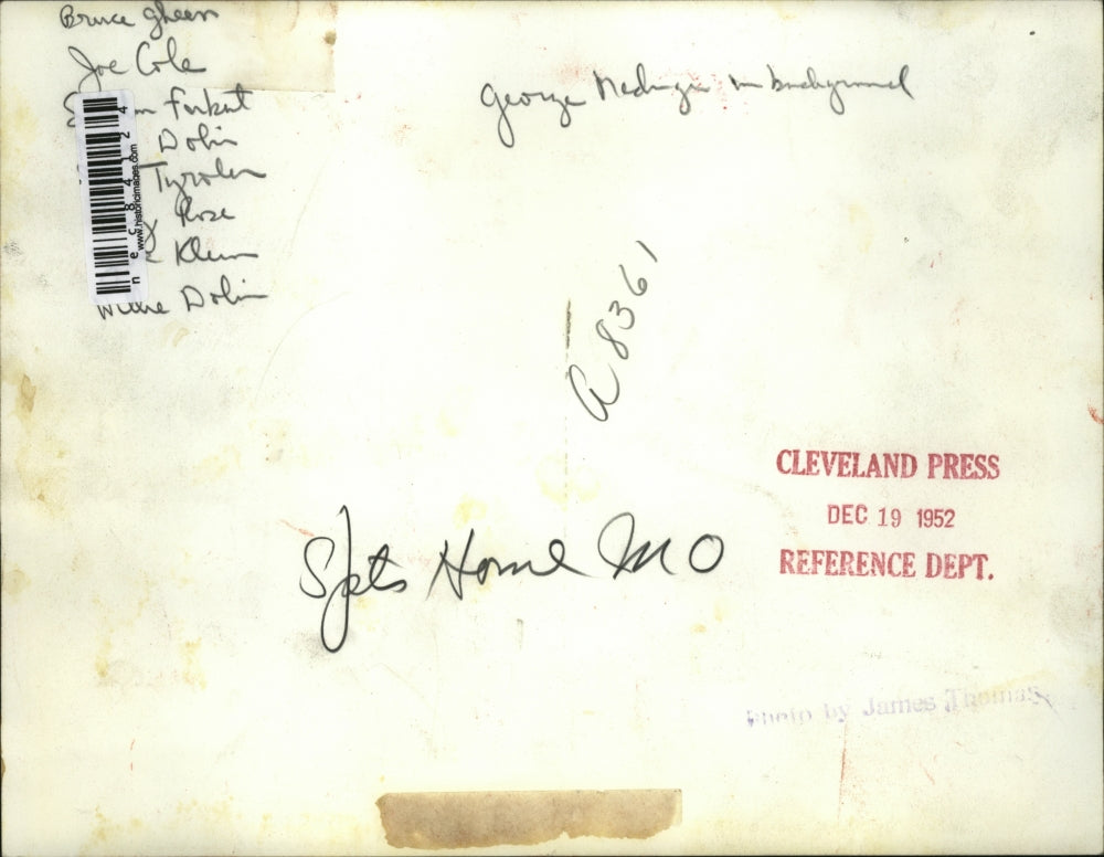 1952 Press Photo B Glenn, J Cole, Farkat,Dolin,Tyroler,Rose,Klein