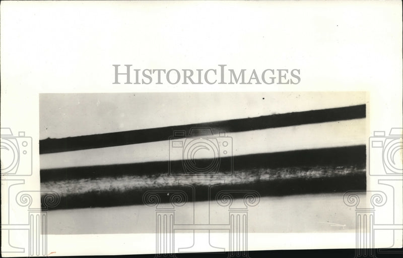 Load image into Gallery viewer, 1931 Press Photo Wire compared to hair in a magnified view
