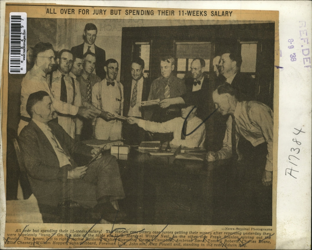 1939 Press Photo Harlan conspricy jurors Marshall W Neal,Frank Scanlon