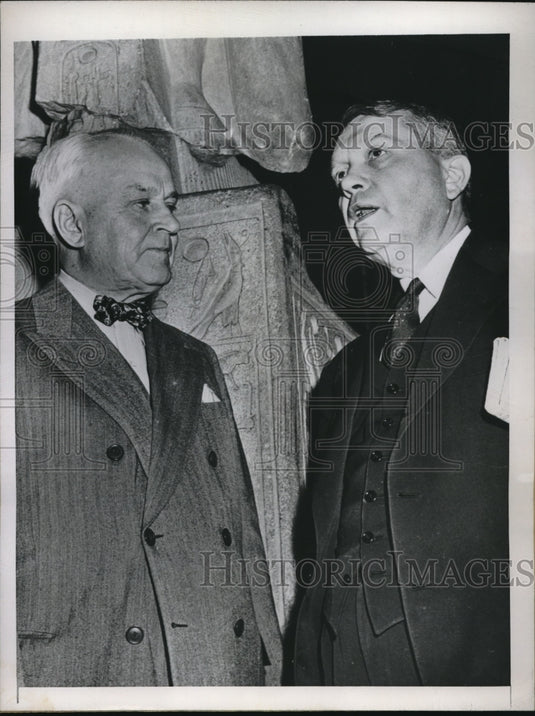 1945 Press Photo Philadelphia Pa Dr Rbt Millikan, Dr Harold Urey