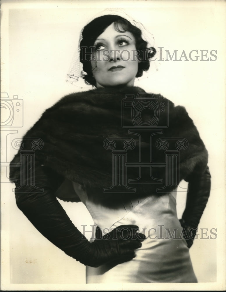 1938 Press Photo Claire Majette, Star of An Evening in Paris