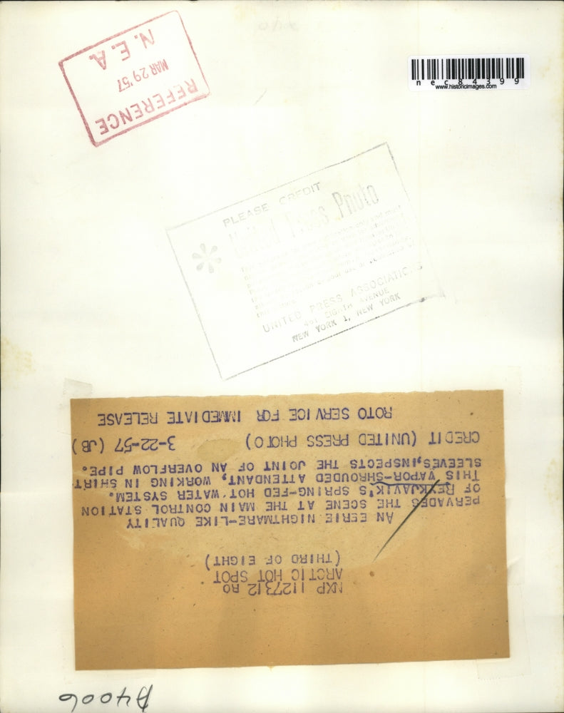 1957 Press Photo Reyhjavik's sprong fed hot water system