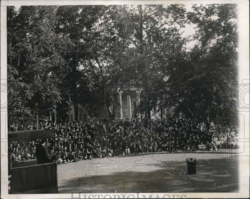 1933 Press Photo Princeton Srs observe class day in NJ for commencement