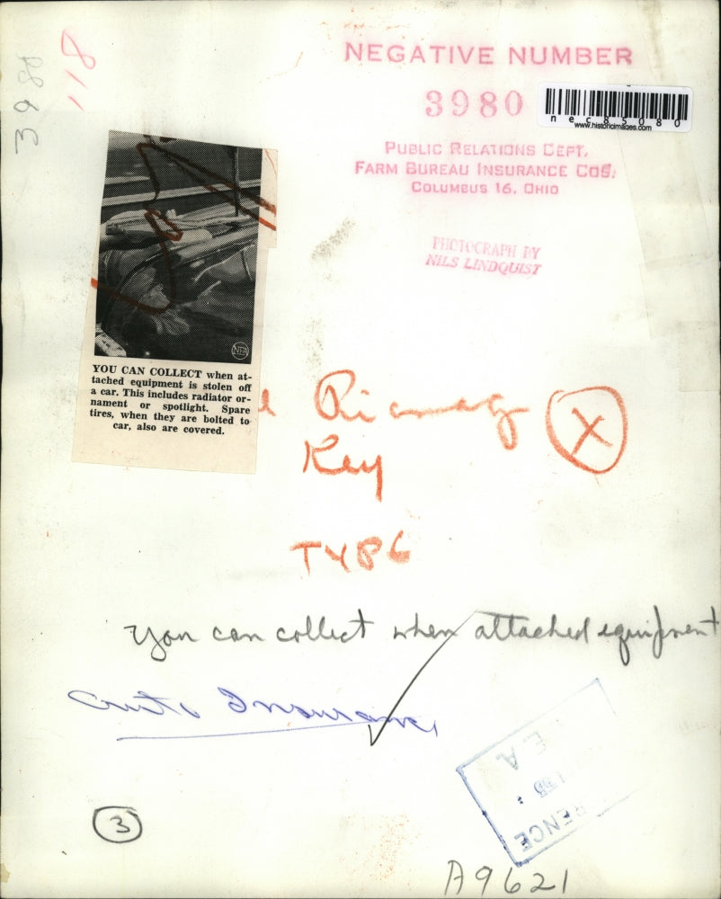 Press Photo Car hood emblem