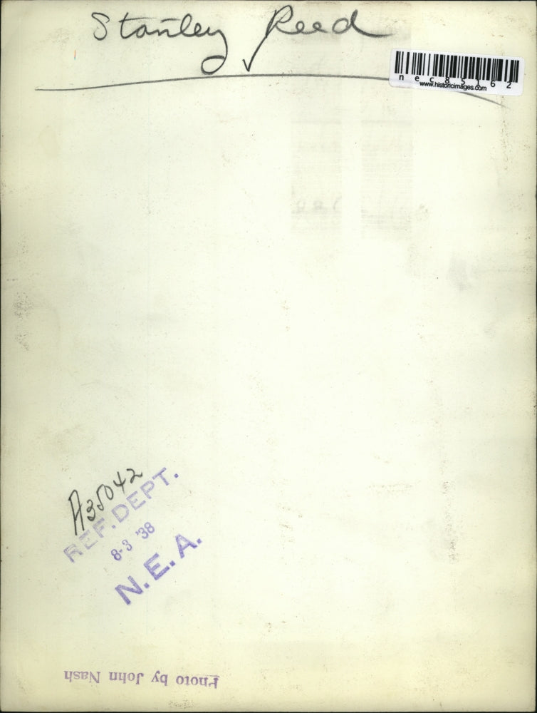 1938 Press Photo Stanley Reed in dinner jacket in Cleveland Ohio