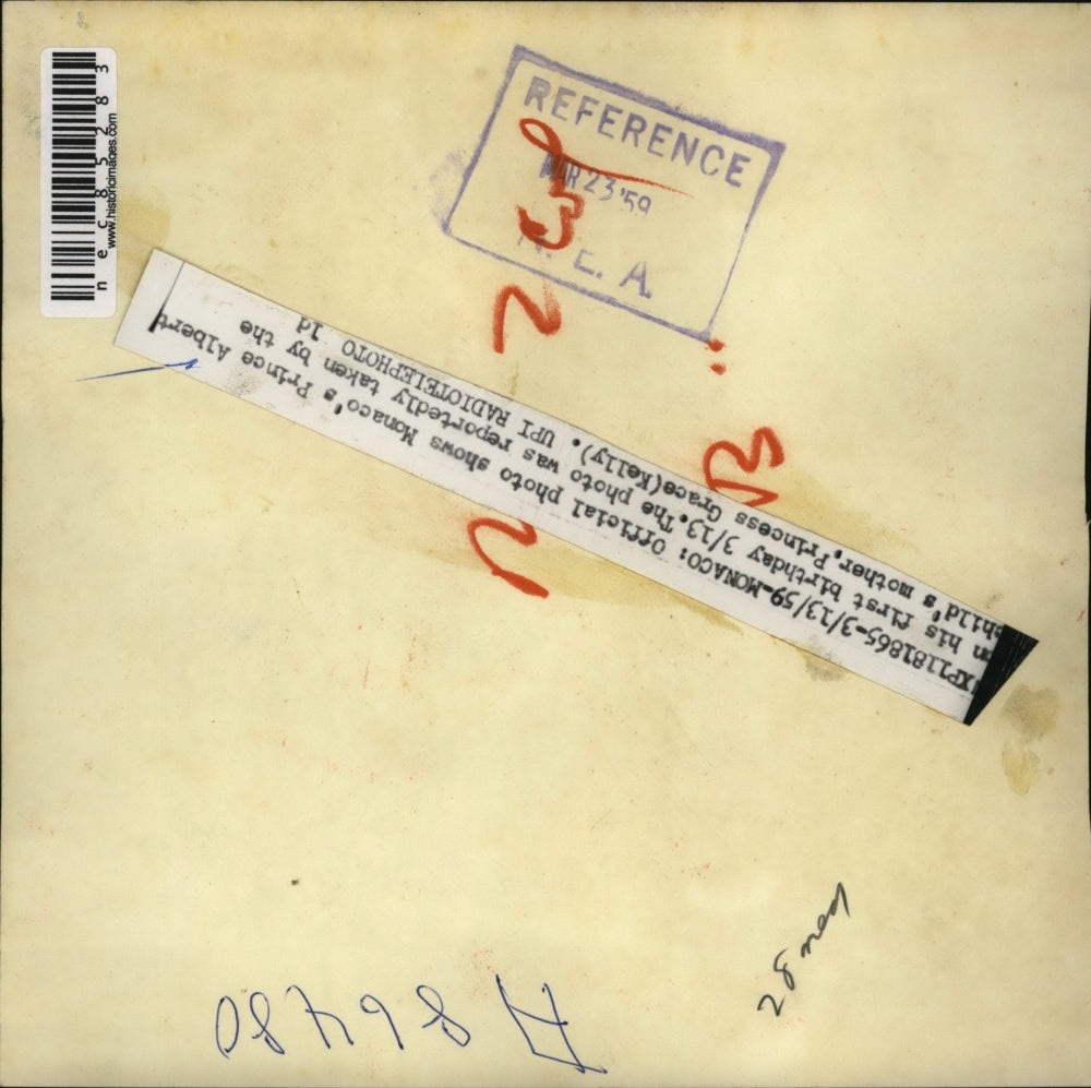 1959 Press Photo Monaco's Prince Albert First Birthday Princess Grace Kelly