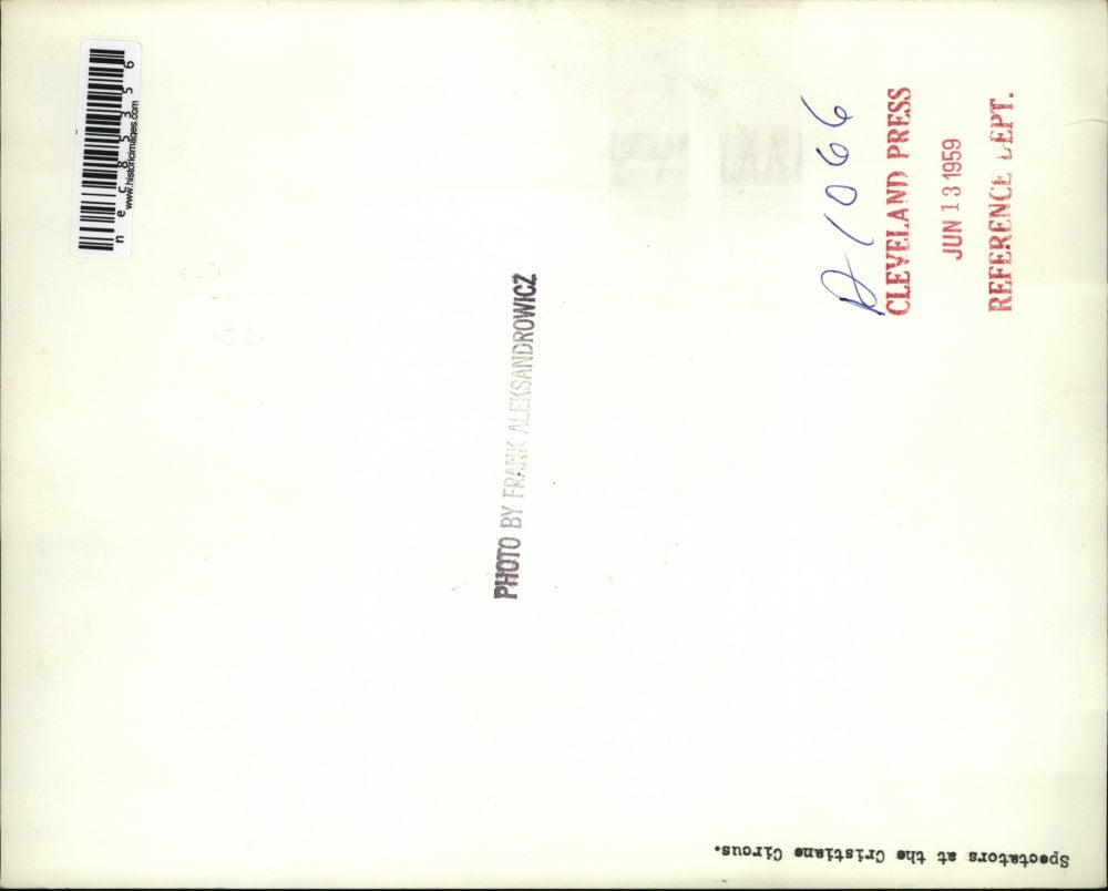 1959 Press Photo Spectators at Cristians Circus in Cleveland Ohio