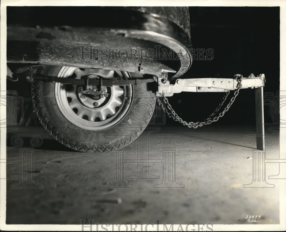 Press Photo A up close view of a Auto Trailer