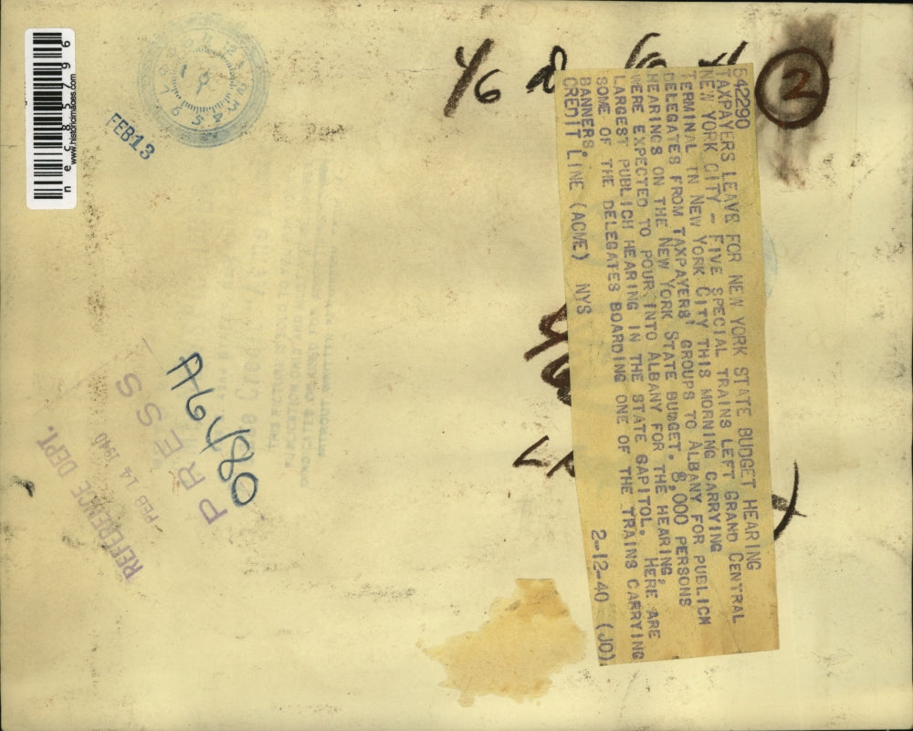 1940 Press Photo Taxpayers to Albany for New York State Budget Hearing