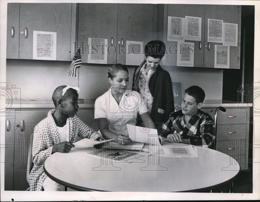 1962 Press Photo Mt Sinai Hospital JW Walker, D Yurick, R Hager,R Mendelsohn
