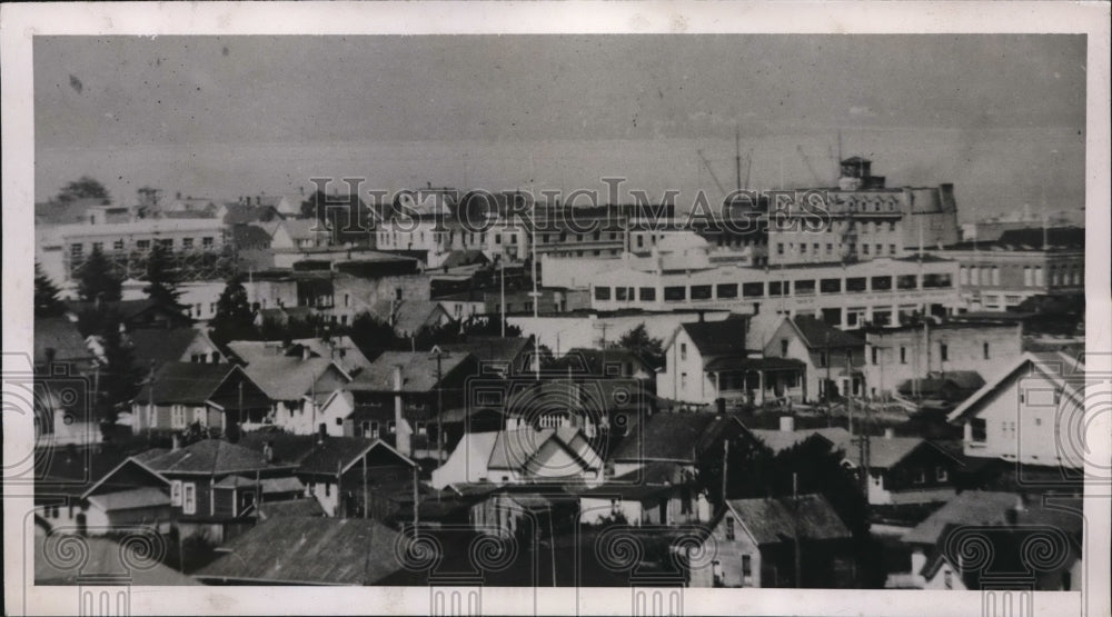 1936 Press Photo Southern Oregon Forest Fire Forces Marshfield's Evacuation