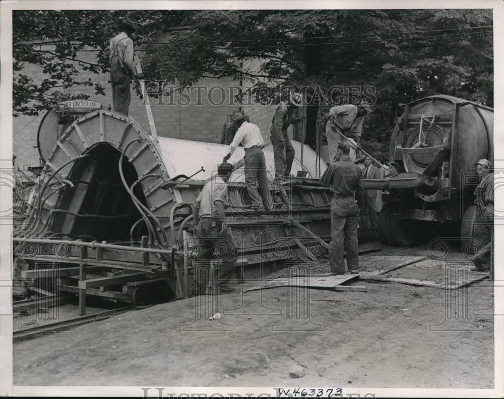 1938 Press Photo DC Pillbox construction demonstrated for the military