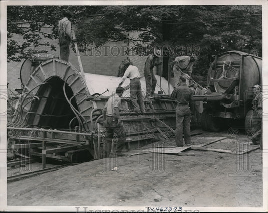 1938 Press Photo DC Pillbox construction demonstrated for the military