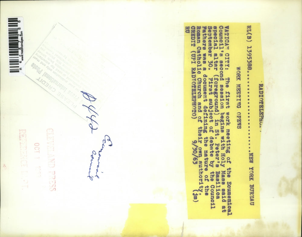 1963 Press Photo Vatican City Ecumenical Council at Holy Mass St Peter's Basilica