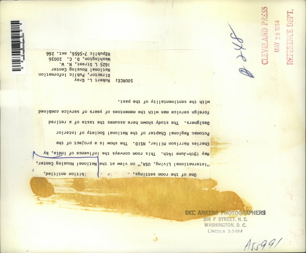 1964 Press Photo International Living by Charles Harrison Miller NSID