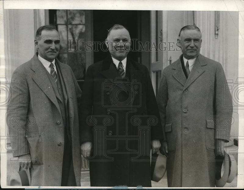 Load image into Gallery viewer, 1927 Press Photo William Green AFL pres, Wm Collins RR men Assoc pres, TP Flaherty

