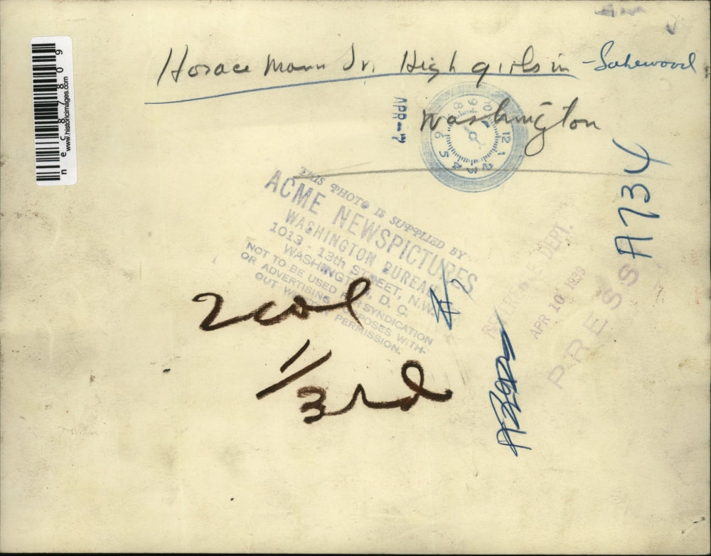 1939 Press Photo Horace Mann Jr. High