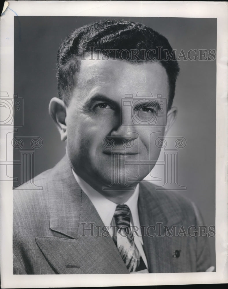 1950 Press Photo OB Stauffer mgr of Sales for American Steel & Wire Co