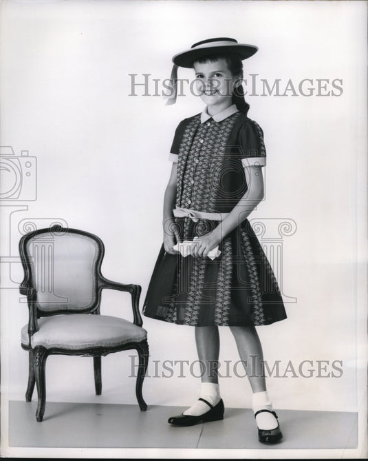 1958 Press Photo Daytime wear modeled by Cheryl Ann Summers