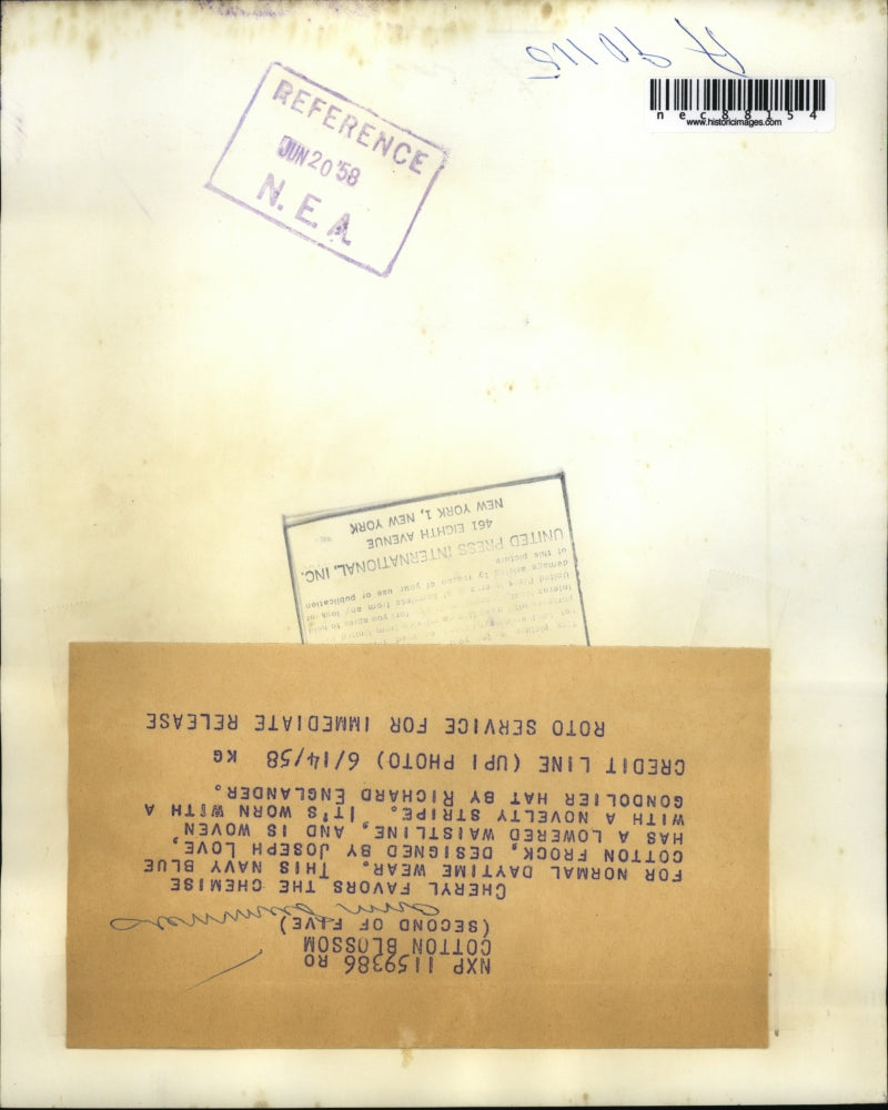 1958 Press Photo Daytime wear modeled by Cheryl Ann Summers