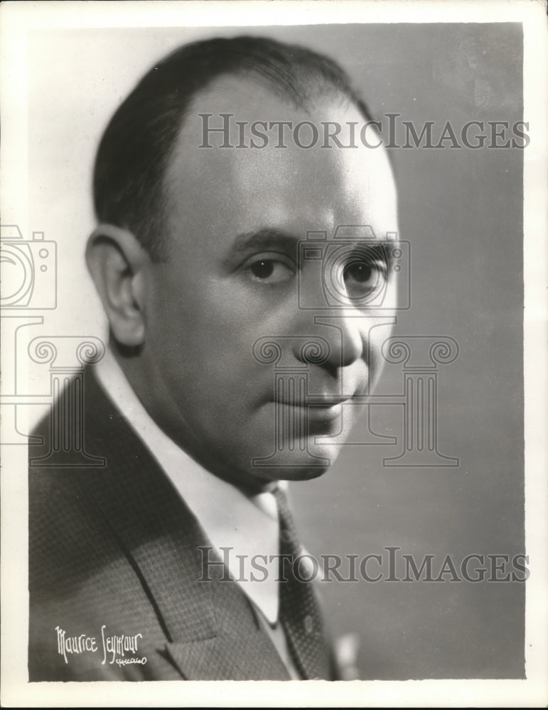 1935 Press Photo Walter Blaufuss, Veteran NBC Orchestra Conductor