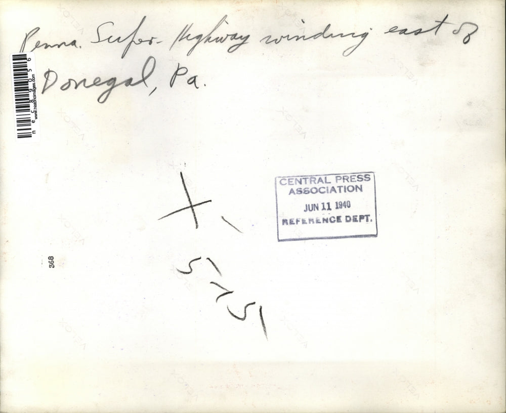 1940 Press Photop Pennsylvania Super Highway east of DOnegal Pa