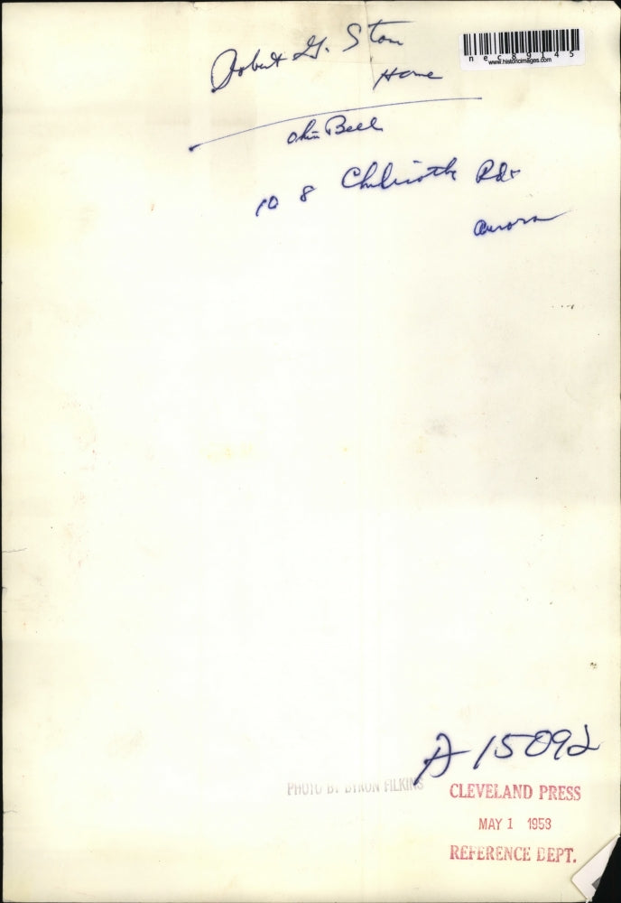 1953 Press Photo White Stone House in Aurora