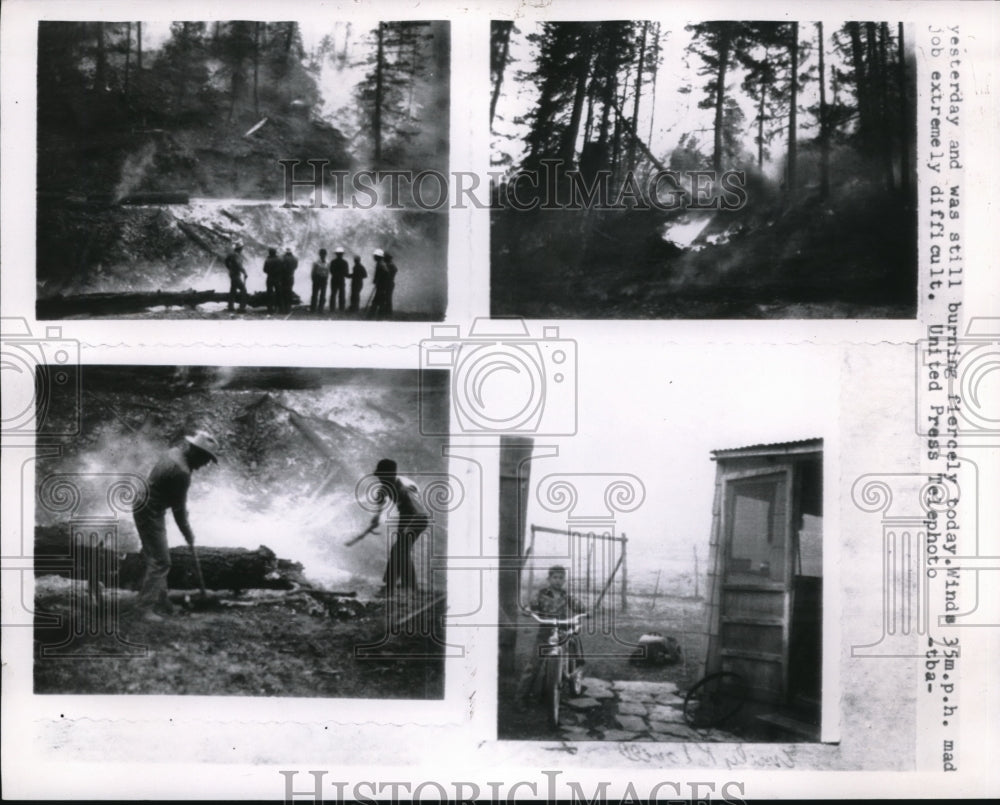 Press Photo A huge forest fire for two days and still difficult to stop