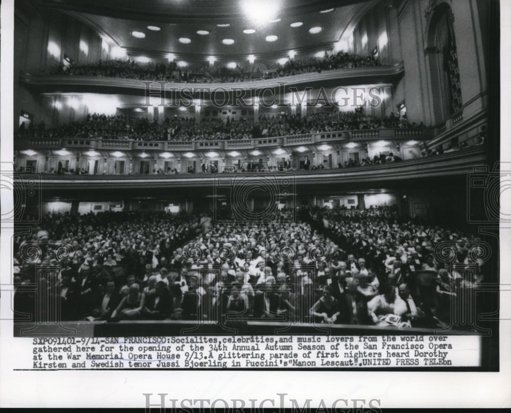 1956 Press Photo San Francisco 34th season of Opera at Memorial House- Historic Images