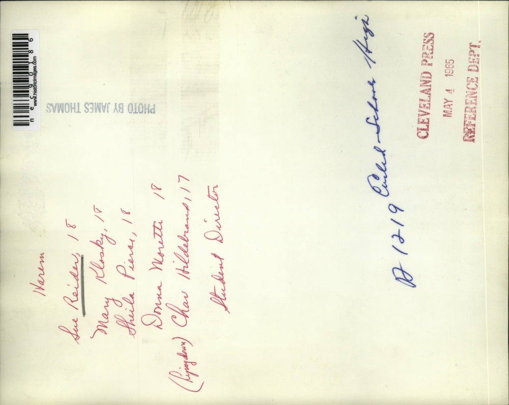 1965 Press Photo Sue Reider, Mary Klosky, Sheila Pierce,Donna Moretti