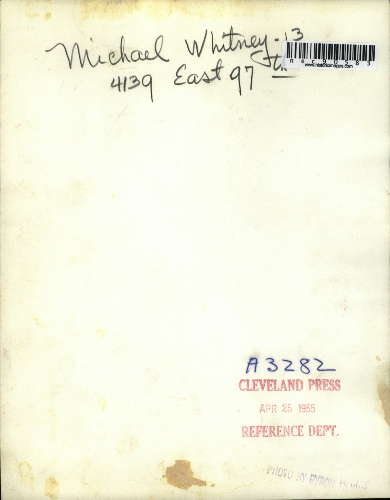 1955 Press Photo Michael Whitney age 13