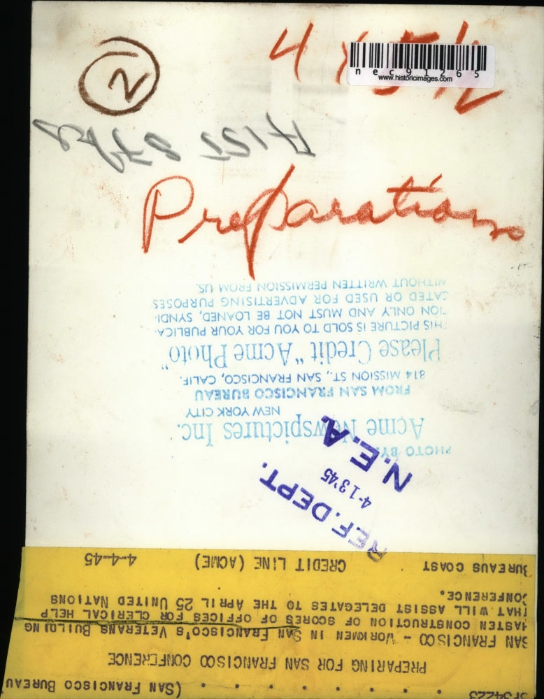 1945 Press Photo Offices Constructed at San Francisco's Veteran's Building