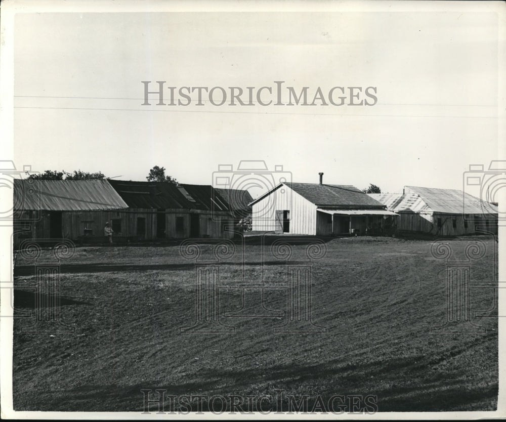 1941 Press Photo Two of the eight bunkhouses distributed over the ranch- Historic Images