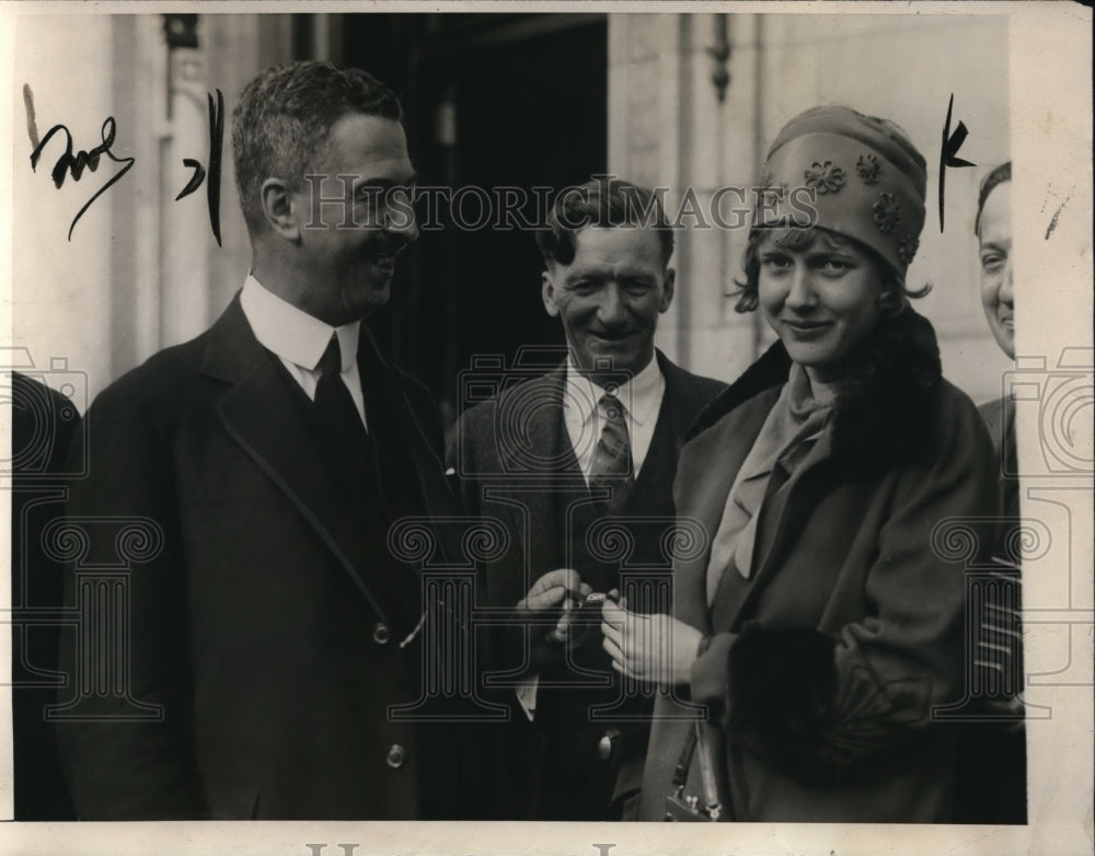 1927 Press Photo Washington D C Luncheon at Chilean Embassy