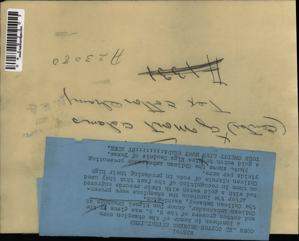 1927 Press Photo Washington D C Luncheon at Chilean Embassy