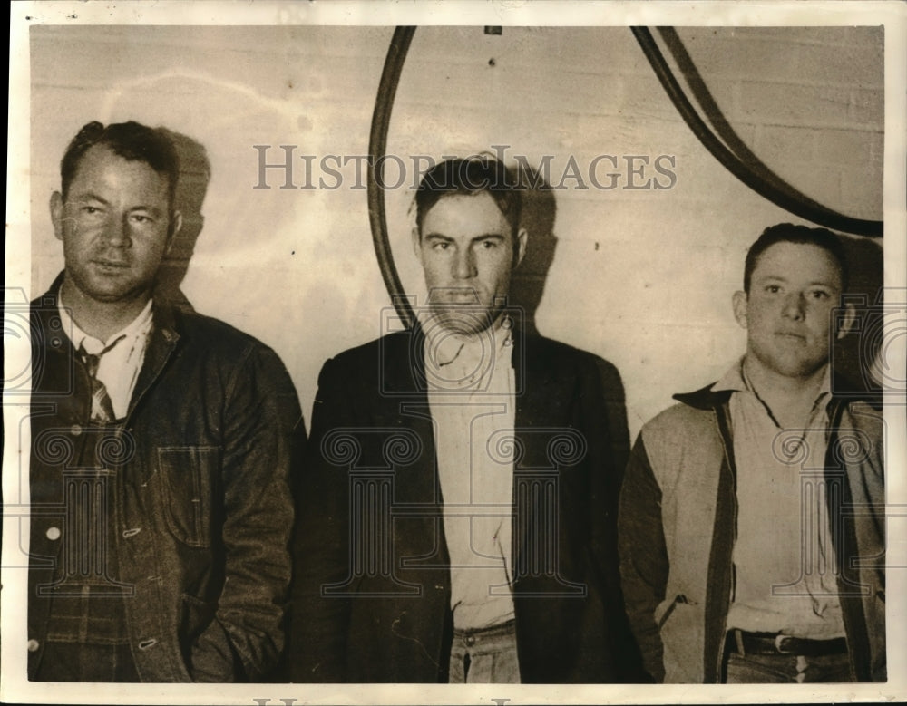 1940 Press Photo Bank Robbers Alber and Homer Fulce Roy Williford in Bells Texas