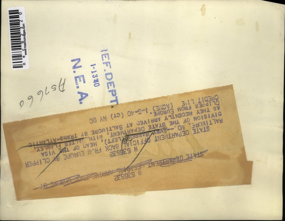 1940 Press Photo Avry Warren of State Department and Walter Flanley in Baltimore