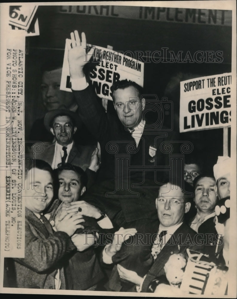 1947 Press Photo Atlantic City NJ UAW CIO convention