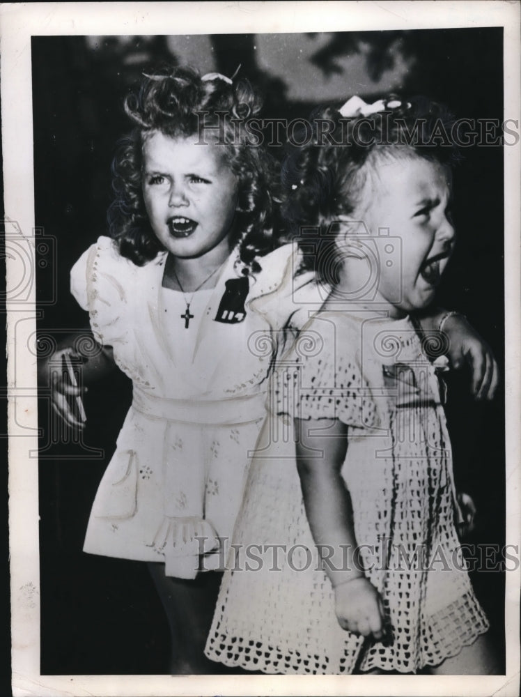 1946 Press Photo Chicago Ill Baby Beauty contest PAt Ann Rhoda,Maitland Krimbel