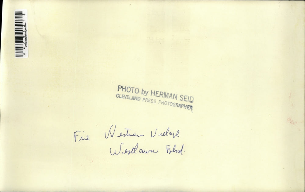 Press Photo Fire Western Village