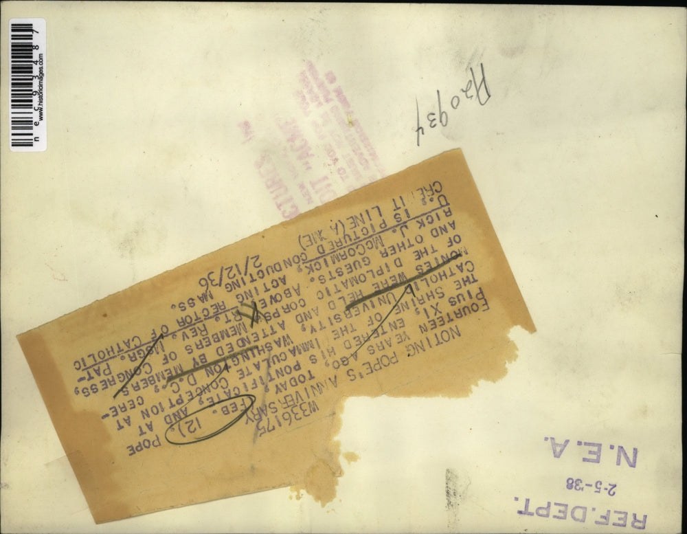 1936 Press Photo Shrine of Immaculate Conception at DC Catholic Univ