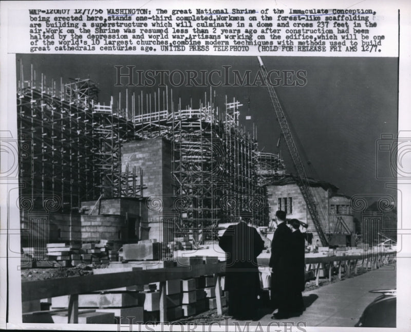 Load image into Gallery viewer, 1956 Press Photo WAsh DC Natl Shrine of Immaculate Conception erected
