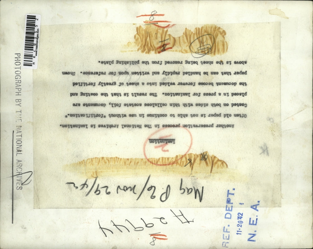 1942 Press Photo National Archives in DC papers laminated for preservation