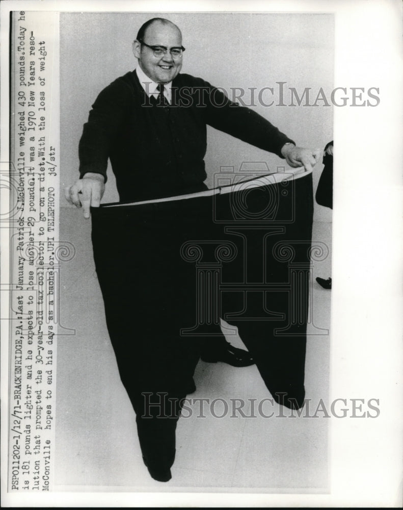 1971 Press Photo Patrick J. McConville hoped to end his bachelor days
