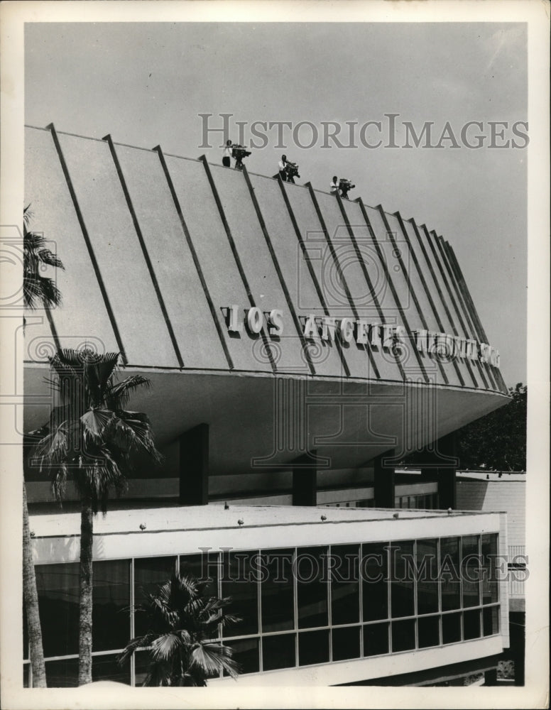 1960 Press Photo ABC-TV cameras at LA Memorial Sports arena Dem Convention